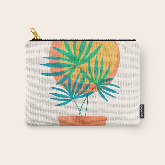 Summer Eclipse Mid Century Abstract Shapes Carry All Pouch Gallery Image 1