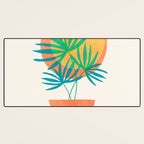 Summer Eclipse Mid Century Abstract Shapes Desk Mat Gallery Image 3