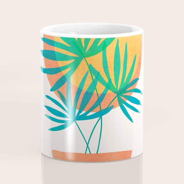 Summer Eclipse Mid Century Abstract Shapes Coffee Mug Gallery Image 4
