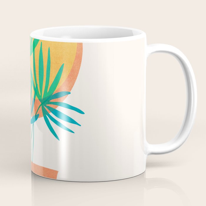 Summer Eclipse Mid Century Abstract Shapes Coffee Mug Gallery Image 1