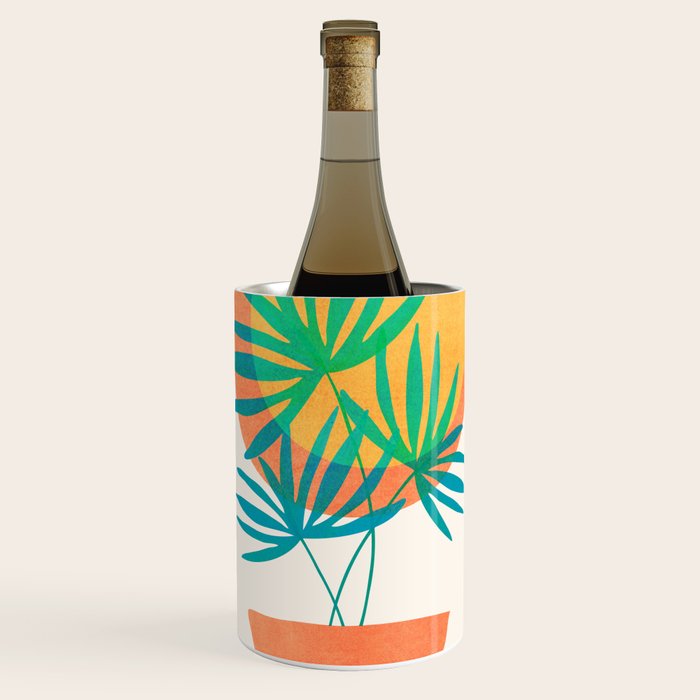 Summer Eclipse Mid Century Abstract Shapes Wine Chiller Gallery Image 1