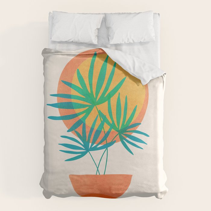 Summer Eclipse Mid Century Abstract Shapes Duvet Cover Gallery Image 6