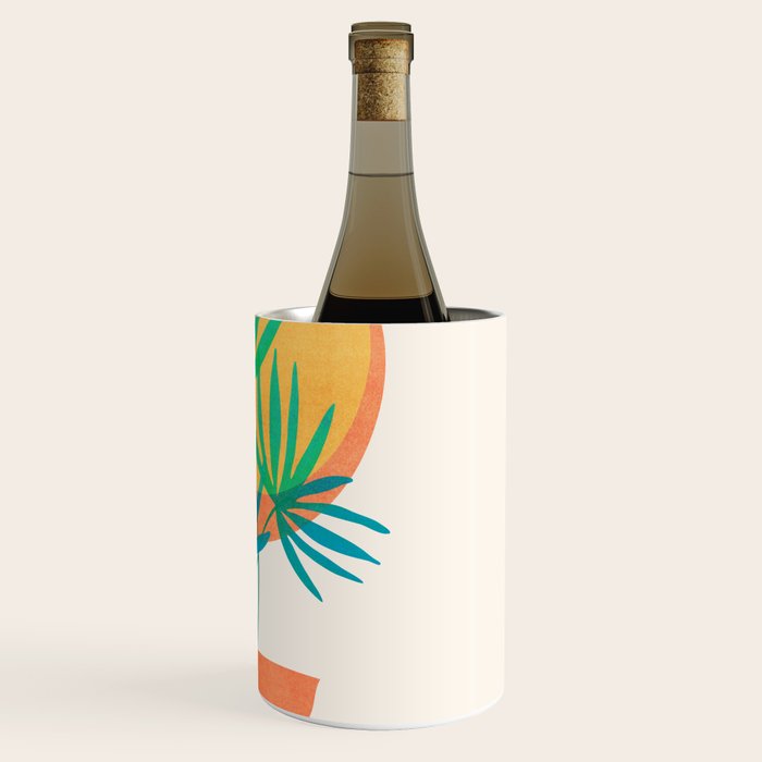 Summer Eclipse Mid Century Abstract Shapes Wine Chiller Gallery Image 3