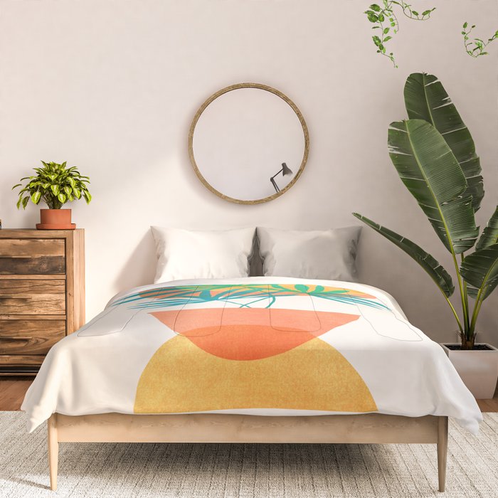 Summer Eclipse Mid Century Abstract Shapes Comforter Gallery Image 3