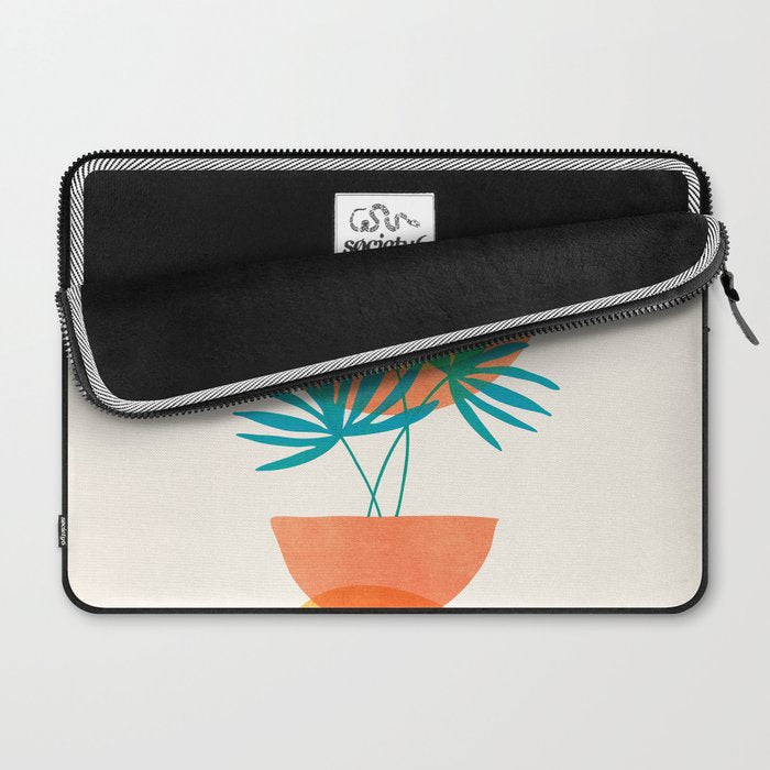Summer Eclipse Mid Century Abstract Shapes Laptop Sleeve Gallery Image 2