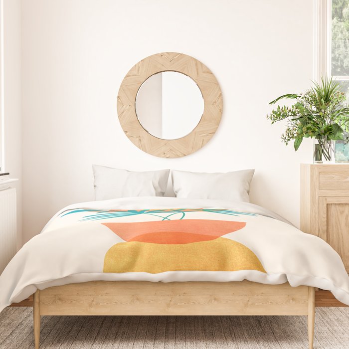 Summer Eclipse Mid Century Abstract Shapes Duvet Cover Gallery Image 3