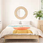 Summer Eclipse Mid Century Abstract Shapes Duvet Cover Gallery Image 3