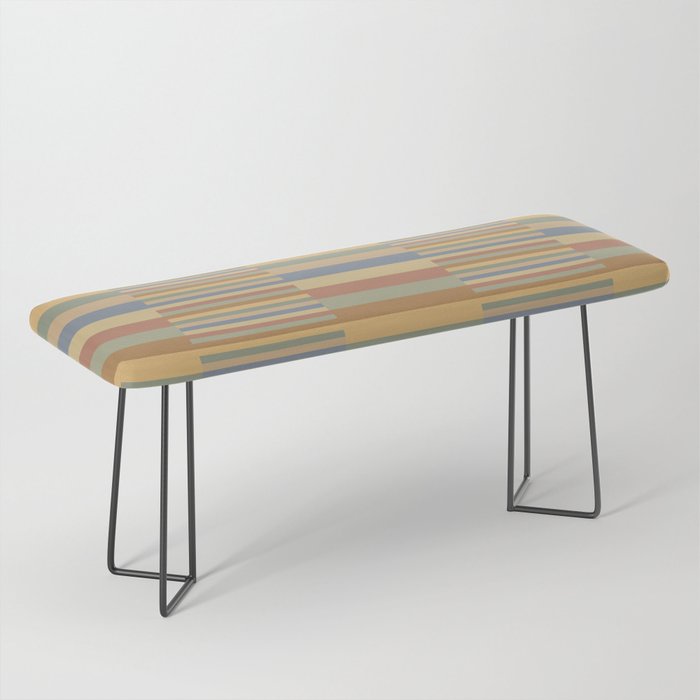 Mixed Stripes Pattern XXI Pastel Vintage Bench Gallery Image 1