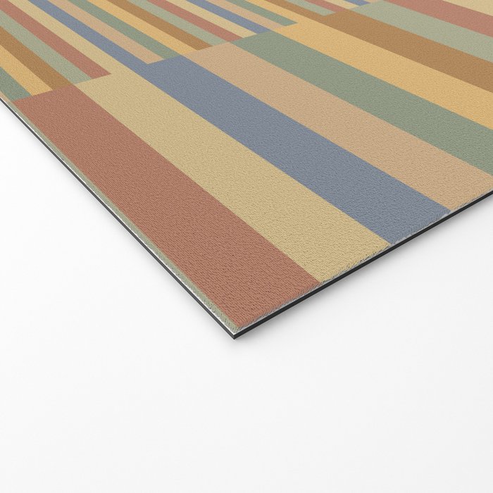 Mixed Stripes Pattern XXI Pastel Vintage Welcome Mat Gallery Image 2