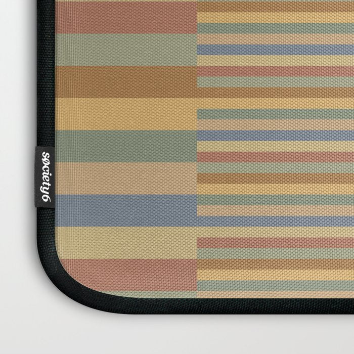Mixed Stripes Pattern XXI Pastel Vintage Laptop Sleeve Gallery Image 3