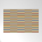 Mixed Stripes Pattern XXI Pastel Vintage Welcome Mat Gallery Image 1