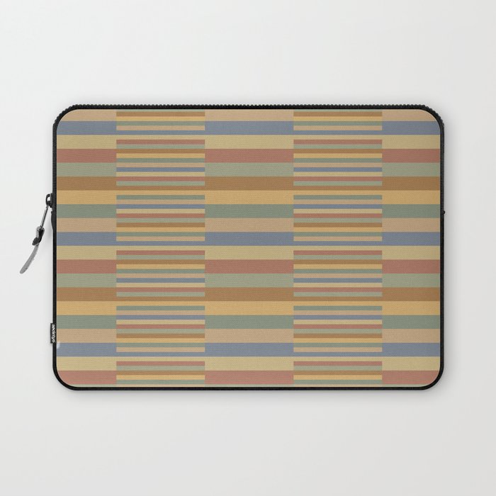 Mixed Stripes Pattern XXI Pastel Vintage Laptop Sleeve Gallery Image 1
