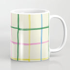 Abstract Tennis Net Pattern in Cream Coffee Mug Gallery Image 1