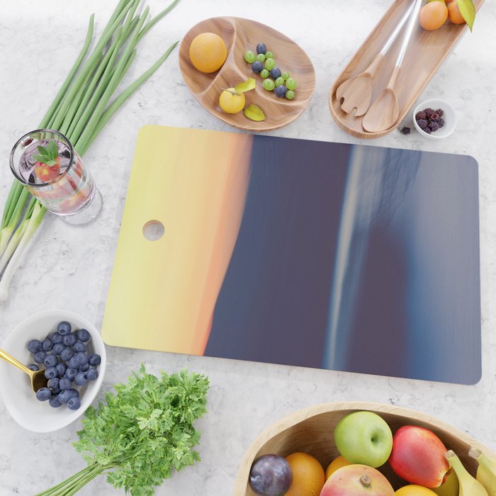 Mountain Sunrise Over Lake - Long Exposure Abstract Cutting Board Gallery Image 2