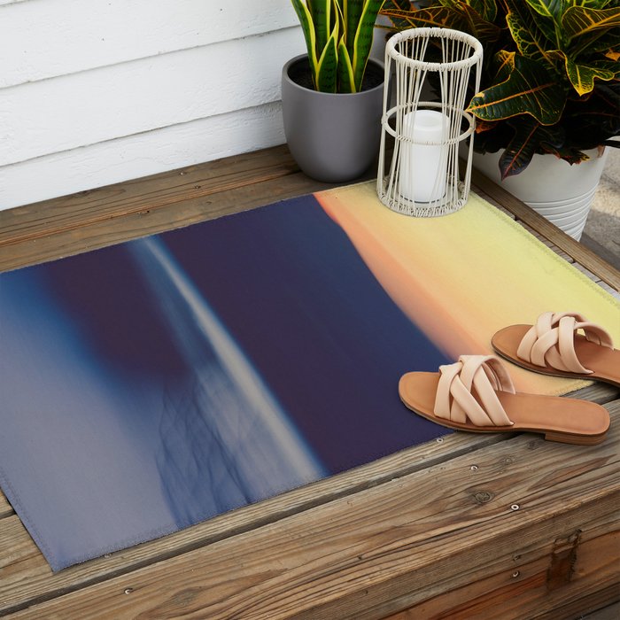 Mountain Sunrise Over Lake - Long Exposure Abstract Outdoor Rug Gallery Image 2