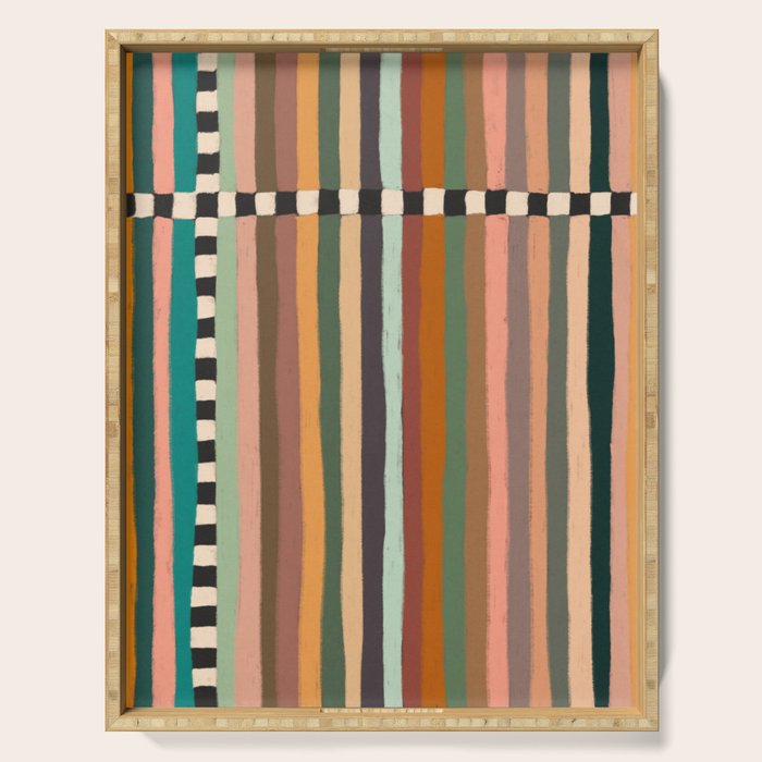 Mix of Stripes #9 Serving Tray Gallery Image 1