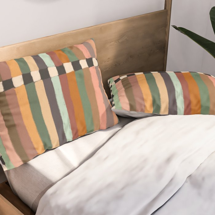 Mix of Stripes #9 Pillow Sham Gallery Image 2