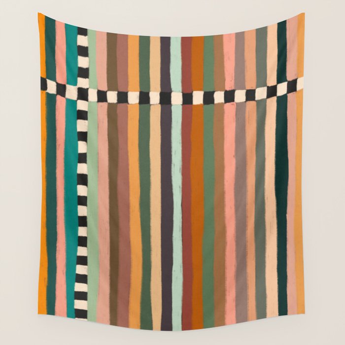 Mix of Stripes #9 Wall Tapestry Gallery Image 1