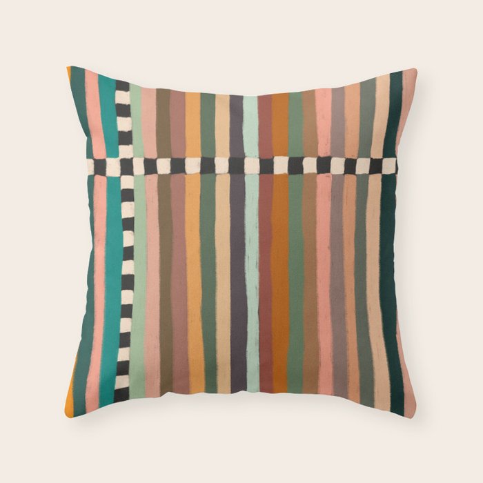 Mix of Stripes #9 Throw Pillow Gallery Image 1