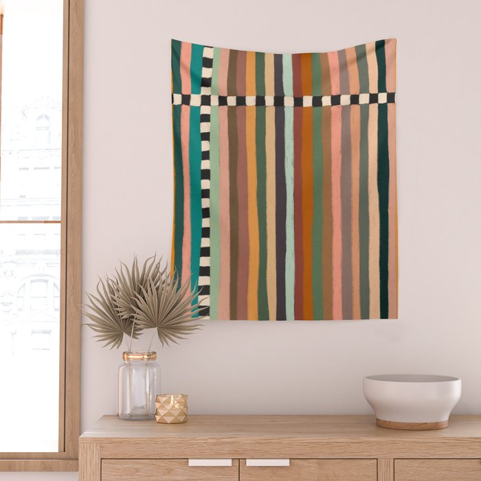 Mix of Stripes #9 Wall Tapestry Gallery Image 2