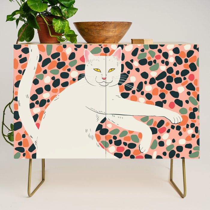 Cat Stretching Credenza Gallery Image 1