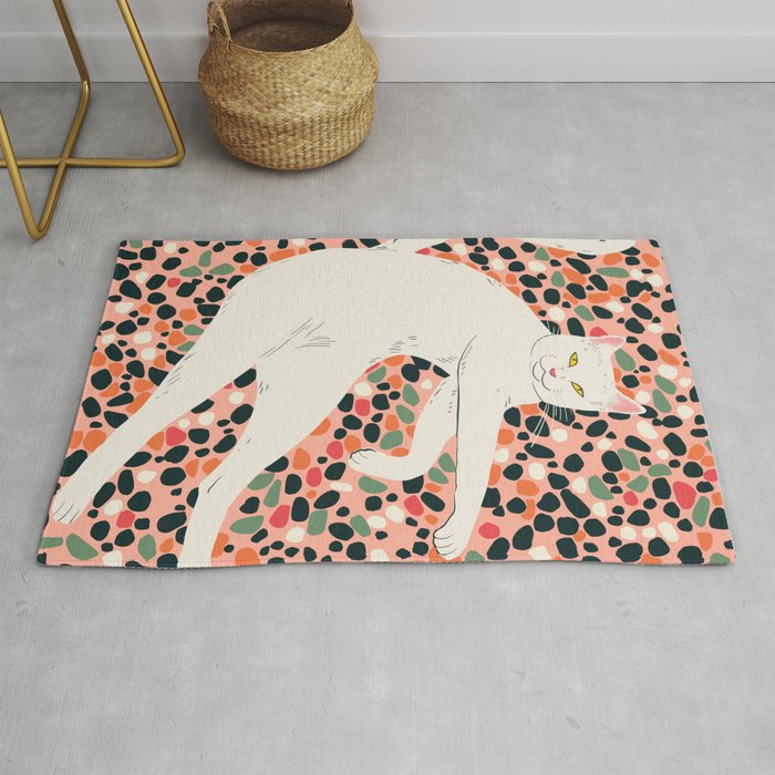 Cat Stretching Rug Gallery Image 1