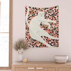 Cat Stretching Wall Tapestry Gallery Image 2