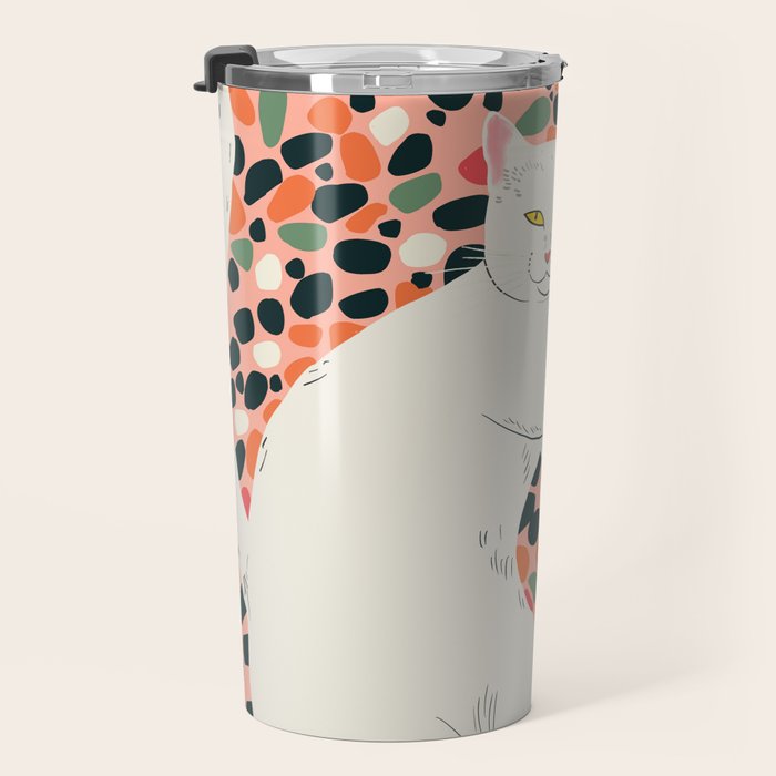 Cat Stretching Travel Mug Gallery Image 3