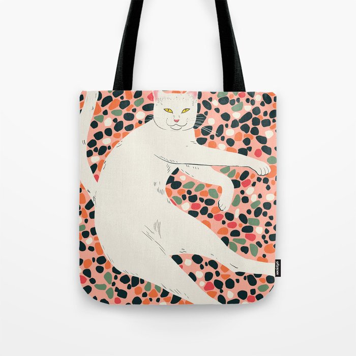 Cat Stretching Tote Bag Gallery Image 1