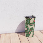 Golden Retriever festive christmas dog illustration pet portrait pet friendly gifts for dog breed Travel Mug Gallery Image 4