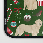 Golden Retriever festive christmas dog illustration pet portrait pet friendly gifts for dog breed Laptop Sleeve Gallery Image 3
