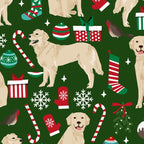 Golden Retriever festive christmas dog illustration pet portrait pet friendly gifts for dog breed Coffee Mug Gallery Image 2