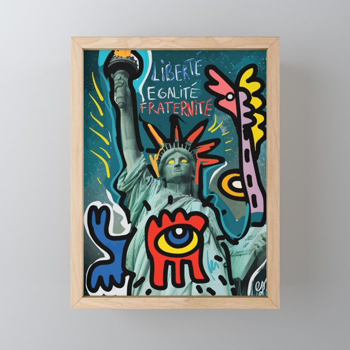 Liberté égalité fraternité Street Art French Graffiti Mini Art Print Gallery Image 1