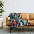 Liberté égalité fraternité Street Art French Graffiti Throw Blanket Gallery Image 1