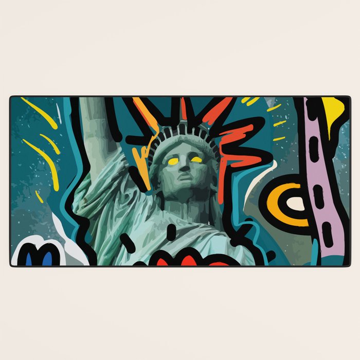 Liberté égalité fraternité Street Art French Graffiti Desk Mat Gallery Image 3