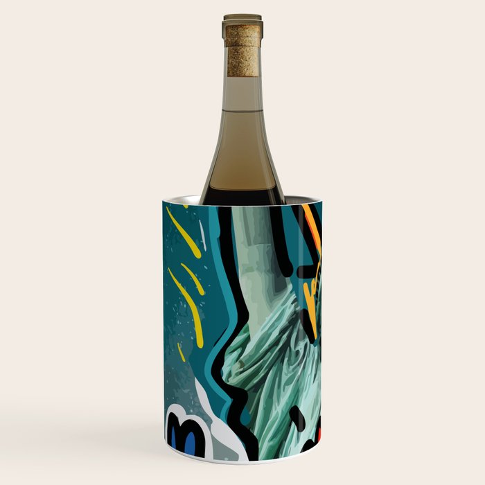 Liberté égalité fraternité Street Art French Graffiti Wine Chiller Gallery Image 2