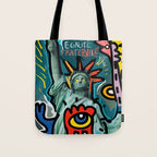 Liberté égalité fraternité Street Art French Graffiti Tote Bag Gallery Image 1