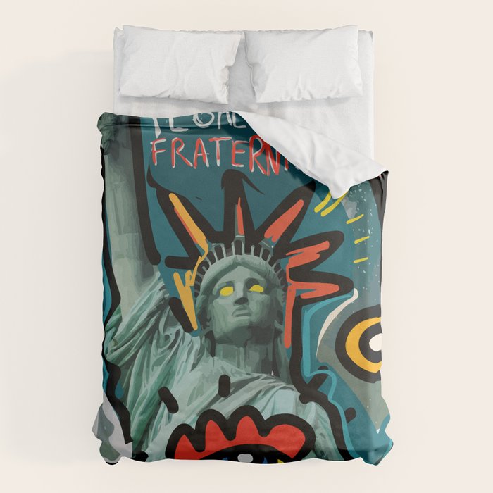 Liberté égalité fraternité Street Art French Graffiti Duvet Cover Gallery Image 6