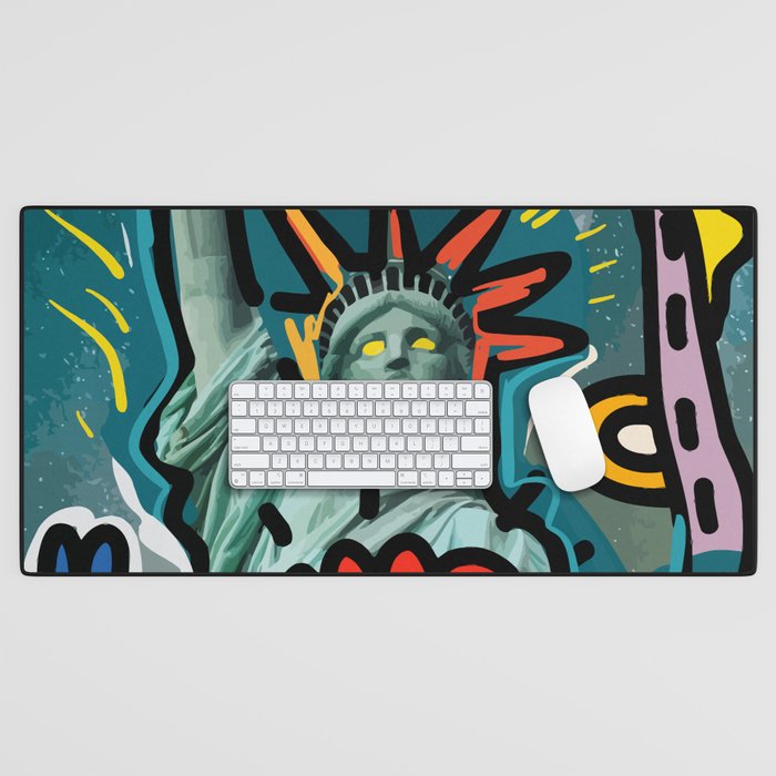 Liberté égalité fraternité Street Art French Graffiti Desk Mat Gallery Image 1