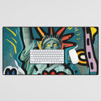 Liberté égalité fraternité Street Art French Graffiti Desk Mat Gallery Image 1