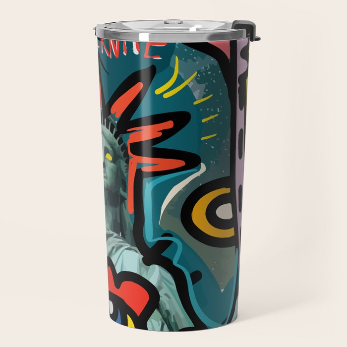 Liberté égalité fraternité Street Art French Graffiti Travel Mug Gallery Image 2