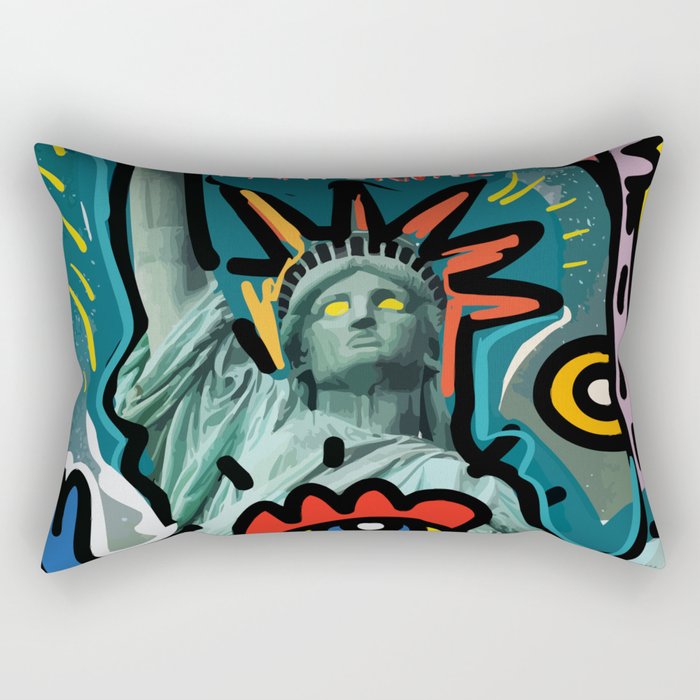 Liberté égalité fraternité Street Art French Graffiti Rectangular Pillow Gallery Image 1