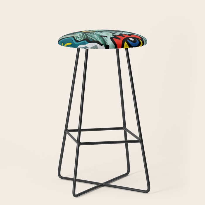 Liberté égalité fraternité Street Art French Graffiti Stool Gallery Image 1