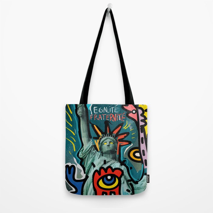 Liberté égalité fraternité Street Art French Graffiti Tote Bag Gallery Image 2