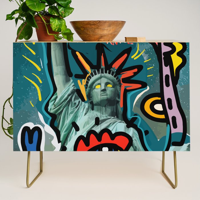 Liberté égalité fraternité Street Art French Graffiti Credenza Gallery Image 1