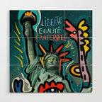 Liberté égalité fraternité Street Art French Graffiti Wood Wall Art Gallery Image 1