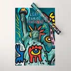 Liberté égalité fraternité Street Art French Graffiti Wrapping Paper Gallery Image 1