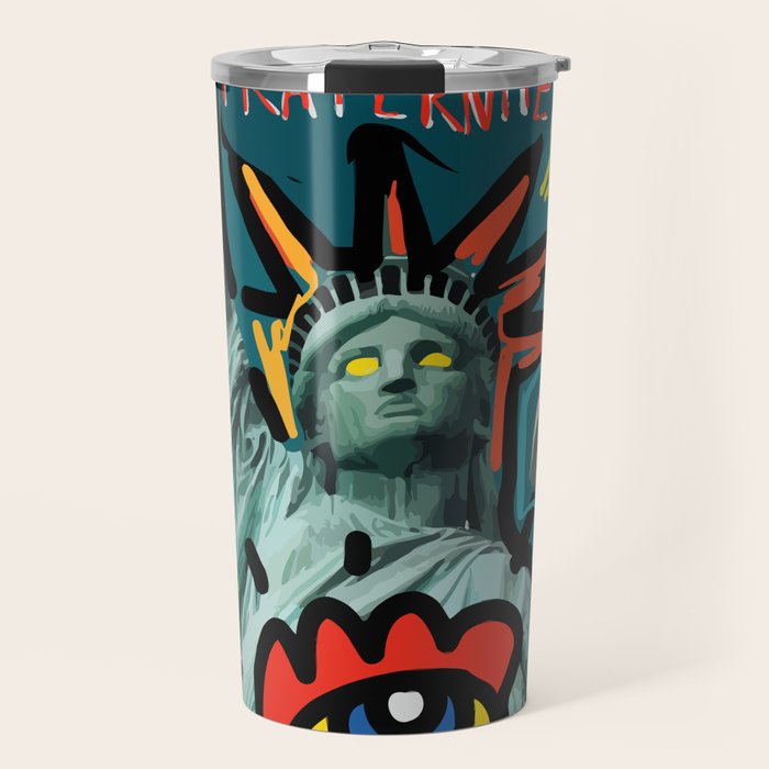 Liberté égalité fraternité Street Art French Graffiti Travel Mug Gallery Image 1