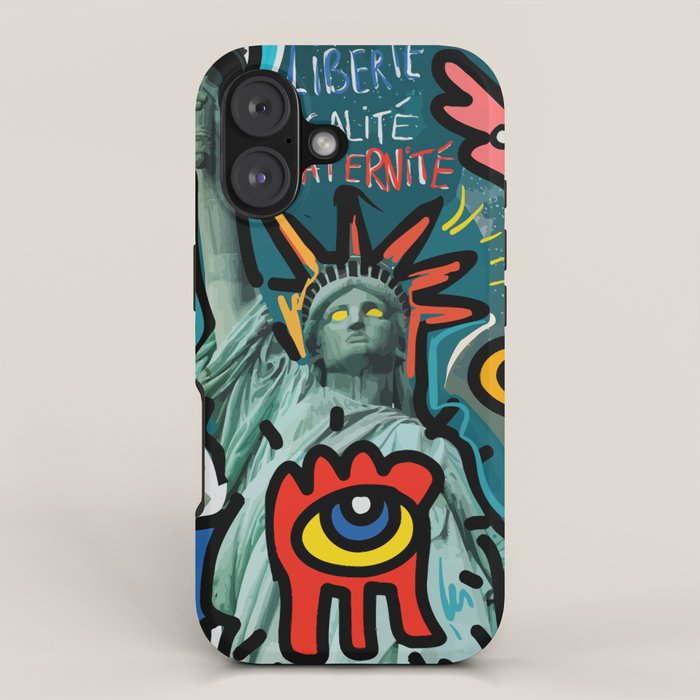 Liberté égalité fraternité Street Art French Graffiti iPhone Case Gallery Image 1