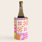 I Love You Checkerboard - Pink & Orange Wine Chiller Gallery Image 2
